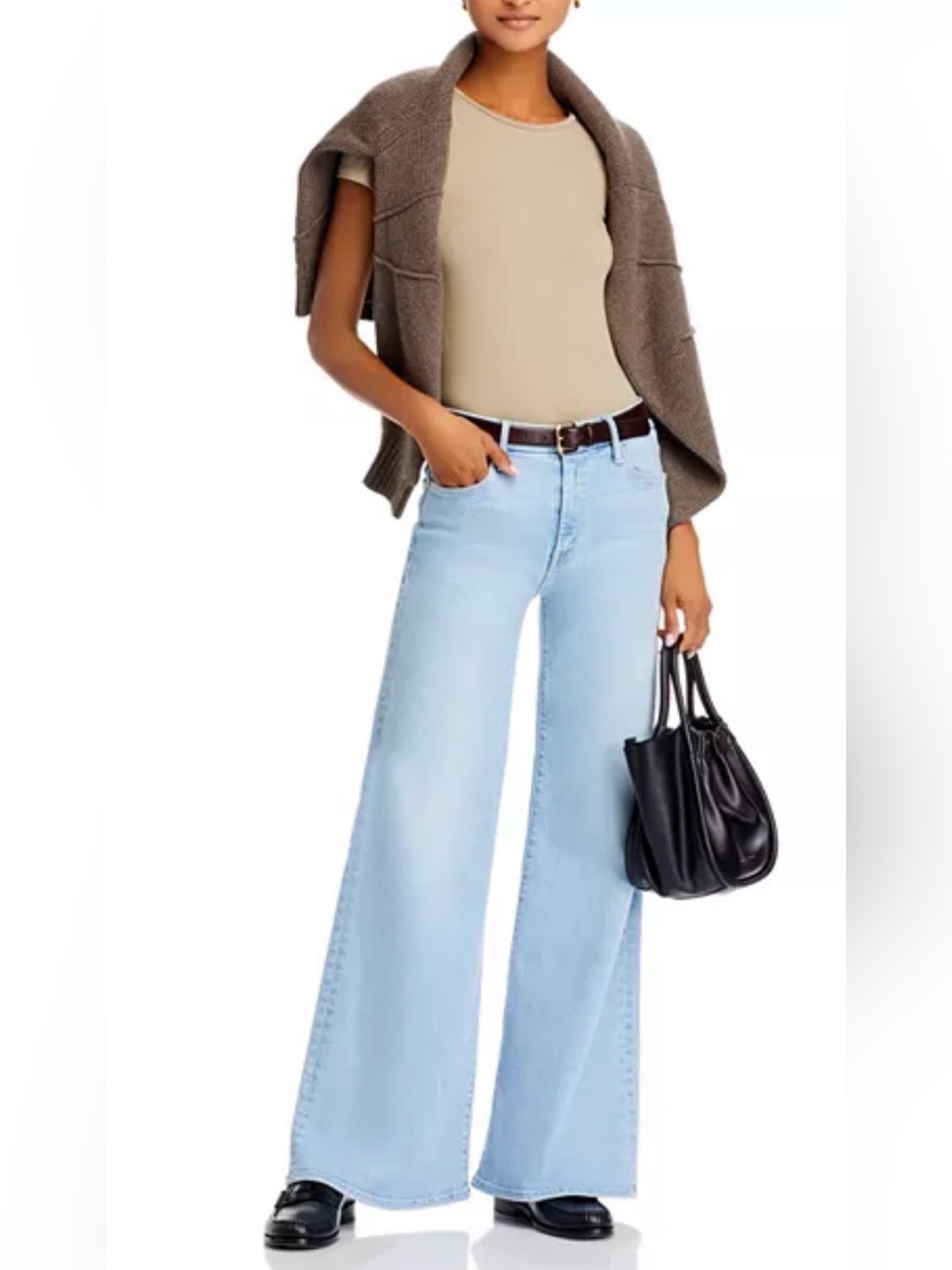 MOTHER The Roller Sneak Ball’s In Your Court Jeans 30 High Rise Wide Leg Flare